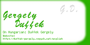 gergely duffek business card